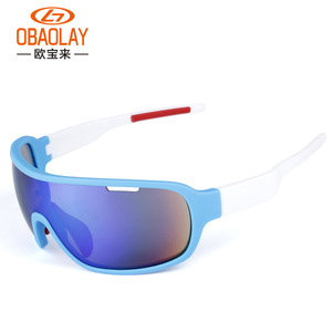 OBAOLAY แว่นกันแดดโพลาไรซ์สำหรับปั่นจักรยานแบบเต็มขอบแว่นตากันลมสำหรับเล่นกีฬากลางแจ้ง - Product Image 4