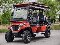 Voiturette de golf électrique Android Auto, châssis en acier renforcé, certifiée CE, capacité 400-500 kg, 3-4 places, pneus tout-terrain, double batterie