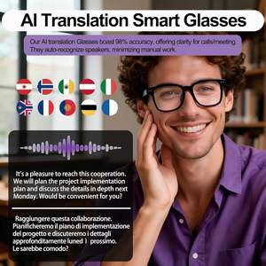 Lentes Inteligentes MNVOEQ para Traducción en Tiempo Real, Control por Voz, Forma Ovalada, Batería de Iones de Litio, Altavoz, para Hombres y Mujeres - Product Image 4