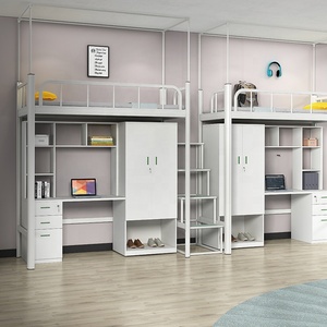 <span class=keywords><strong>Lit</strong></span> <span class=keywords><strong>superposé</strong></span> <span class=keywords><strong>double</strong></span> à cadre <span class=keywords><strong>en</strong></span> métal moderne pour adultes Mobilier d'intérieur <span class=keywords><strong>et</strong></span> de maison au design <span class=keywords><strong>simple</strong></span> pour l'atelier de la chambre à coucher de l'école - Product Image 4