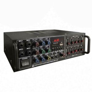 Compre un Mezclador de Karaoke para el Hogar con 4 Entradas de Micrófono, 2 Canales, Sonido Estéreo Integrado, Amplificador de Audio Profesional - Product Image 3
