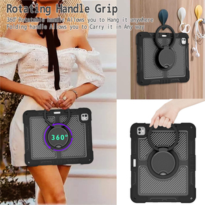 เคสพร้อมที่จับพับได้สำหรับ iPad Pro และ iPad Air ขนาด 13 นิ้ว, ฝาปิดแบบหมุนได้พร้อมที่ใส่ดินสอในตัวและสายสะพายไหล่ - Product Image 2