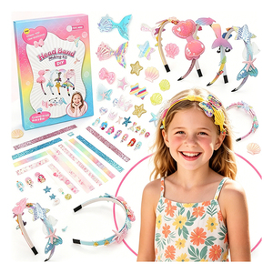Kit de Regalo DIY para Diademas: Alas de Sirena, Corona, Cinta, Flores de Malla y Brillo para Fiestas de Cumpleaños - Paquete de Suministros para Niñas - Product Image 4
