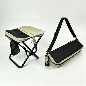 Chaise pliable d'extérieur en tissu Oxford avec structure en fer pour la maison, le camping, les voyages, le métro, le train à grande vitesse, la pêche, la plage, et <span class=keywords><strong>tabouret</strong></span>-sac à main - Product Image 3