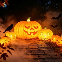 Lanterne géante de festival d'Halloween en forme de monstre citrouille, vente en gros d'usine, pour décorations de parcs à thème en extérieur
