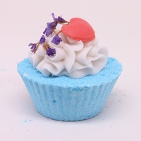 Bain cupcake relaxant bio pour bombe Sel de bain naturel hydratant nourrissant violet Bain effervescent adapté aux enfants Vente en gros