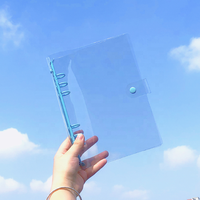 Nouveauté 2020 — dossier de pochettes transparentes en plastique, classeur, avec 6 anneaux et fermeture éclair, en plastique, pour dossiers A4 A5 A6 A7, vente en gros