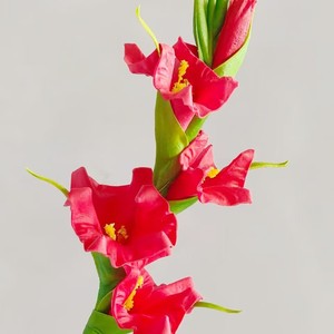 ช่อดอกกลาดิโอลัสประดิษฐ์สวยงาม ดอกไม้ผ้าไหม สีแดงไวน์ สีม่วงลาเวนเดอร์ สีฟ้าอ่อน สีเหลือง สีส้ม สำหรับตกแต่งบ้าน งานแต่งงาน - Product Image 2