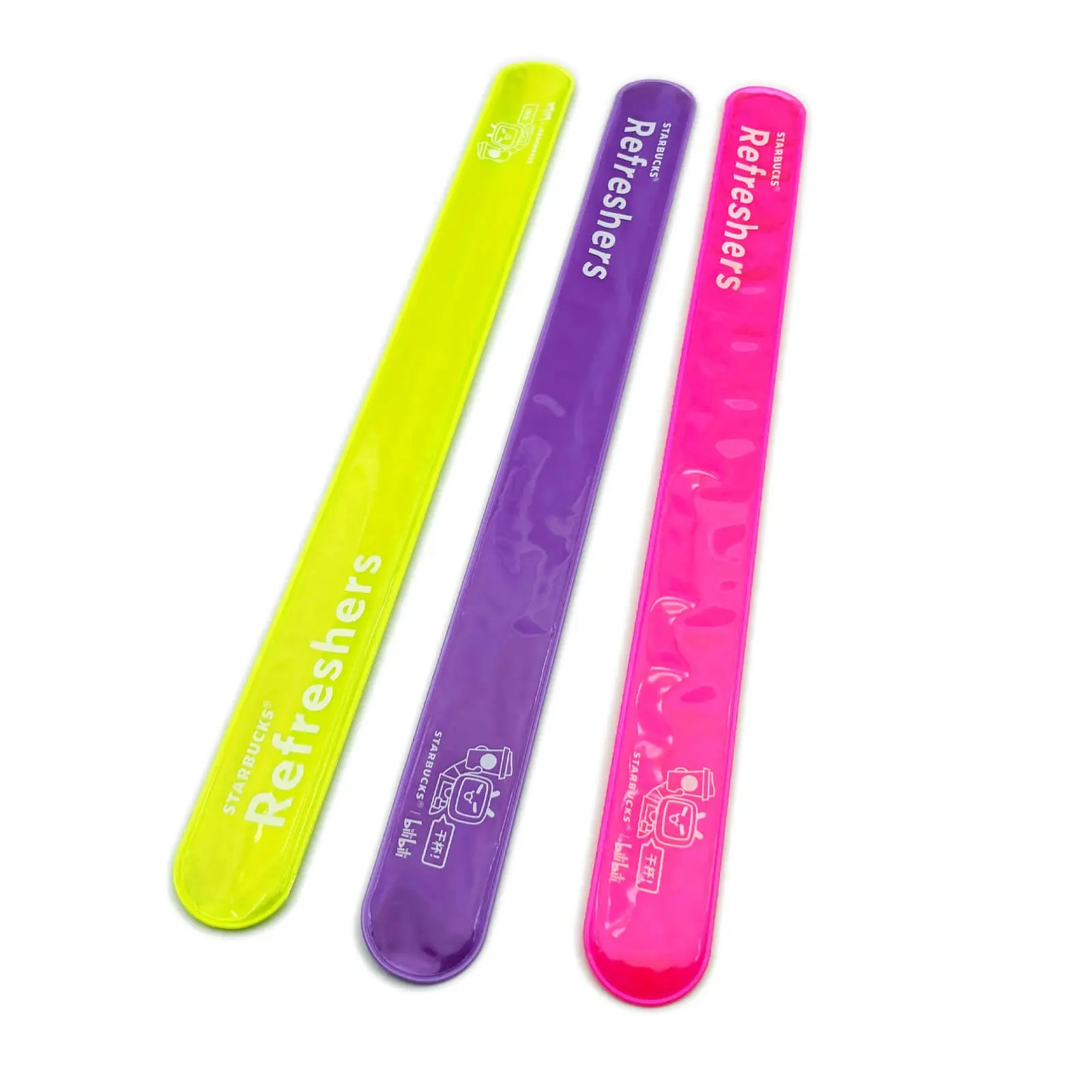 Custom Reflective Strip PVC Safety Reflective Slap Band Plastic Colorful Reflective ArmBands