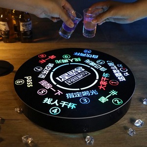 Electronic Drinking Wheel D35CM <b>Acrylic</b> Automatic For Bars KTV Nightclubs Entertainment Game - Product Image 3