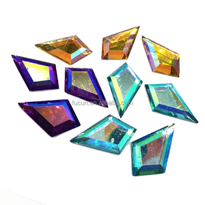 Pierres précieuses de couleur goutte de cristal coudre sur le bâton de <span class=keywords><strong>strass</strong></span> sur les pierres précieuses de <span class=keywords><strong>diamant</strong></span> pierres précieuses violettes en vrac - Product Image 4
