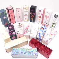 Boîte d'emballage cosmétique personnalisée en papier kraft avec fermeture automatique pour rouge à lèvres, brillant à lèvres, mascara