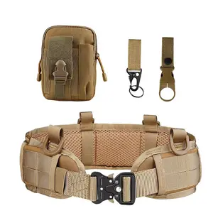 Hot Amazon Wholesale Multi-Functional Tactical Belt Sets Quick Release Alloy Buckle Nylon Belt Set