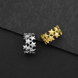 2026 New Exquisite Elegant Niche Design Pentagram <b>Ring</b> Fashionable Vintage Unisex's Stainless Steel <b>Rings</b> Wholesale Jewelry - Product Image 3