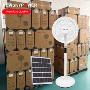 Hot Selling Rechargeable Pedestal 16inch Standing Solar Fan With Bulb <b>Remote</b> <b>Control</b> Brushless Motor 156000mAH Lithium Battery T - Product Image 2