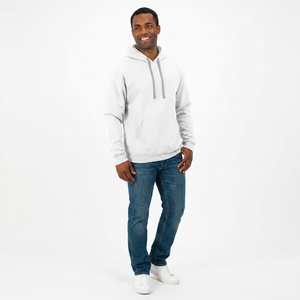 Sudadera con Capucha para Hombre, Casual, 100% Algodón, Forro Polar, Lisa, con Logotipo Personalizado Bordado, Térmica, de Invierno, Secado Rápido, Transpirable - Product Image 1