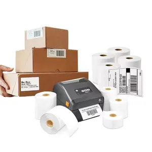 Offre Spéciale types de papier d'impression thermique adhésif étiquette autocollant rouleau imprimable autocollant papier