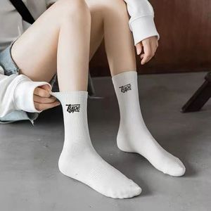 Type Crew Socks Polyester Fiber Sweat Absorbent Mid Calf Unisex Youth Sports Socks Daily Casual Wear - Product Image 3
