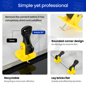 Kit de nivellement de <span class=keywords><strong>carrelage</strong></span> moderne de type presse avec niveleur réglable, outils de nivellement de sol imperméables et durables pour <span class=keywords><strong>carrelage</strong></span> céramique - Product Image 2