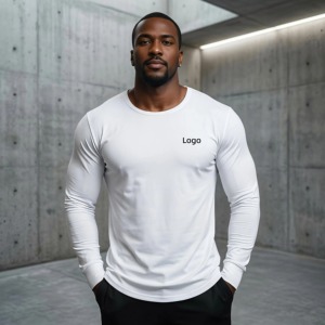 เสื้อผ้ากีฬาผู้ชายทรงสลิมฟิต แห้งเร็ว ผลิตจากโพลีเอสเตอร์ผสมสแปนเด็กซ์ พิมพ์ลาย ระบายอากาศได้ดี เย็นสบาย ผ้าตาข่าย ยืดหยุ่นได้ จากโรงงานผลิตเสื้อผ้าชั้นนำ - Product Image 1