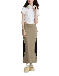<span class=keywords><strong>Jupe</strong></span> <span class=keywords><strong>longue</strong></span> d'été tissée à quatre côtés <span class=keywords><strong>jupe</strong></span> cargo européenne et américaine pour fille chaude - Product Image 1