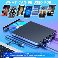 Unidad de DVD Blu-Ray Externa USB Tipo C de Alta Velocidad, Grabadora de CD/DVD Portátil Multifuncional para Computadora de Escritorio y Portátil