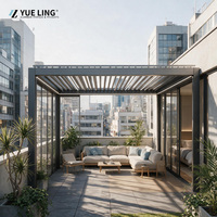 Pergola en aluminium à toit à lamelles, personnalisable en taille, pour les entrepreneurs en aménagement paysager, jardin, terrasse, imperméable et offrant une protection solaire