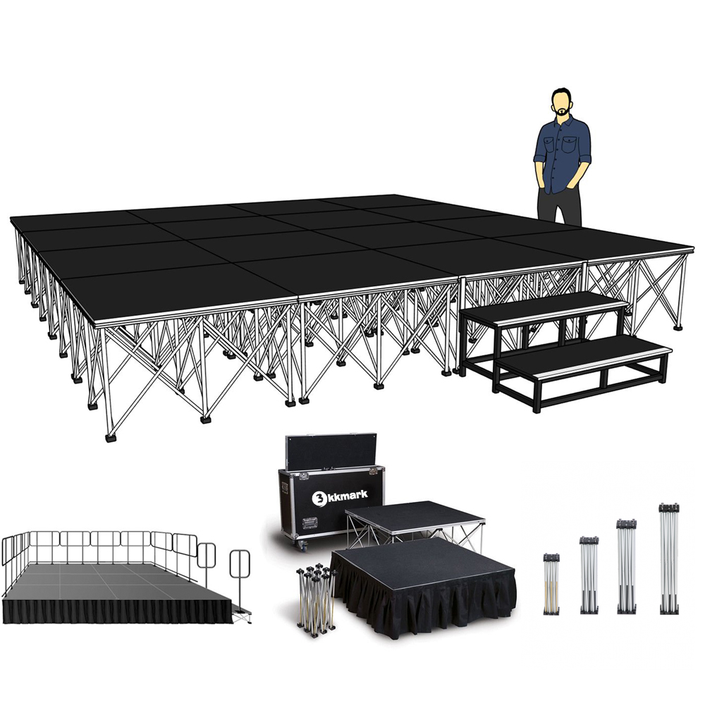 Thiết Bị Sân Khấu Di Động Tùy Chỉnh Sự Kiện Concert Roof Lighting Truss Hệ Thống Mái Nhôm Truss Stage Platform