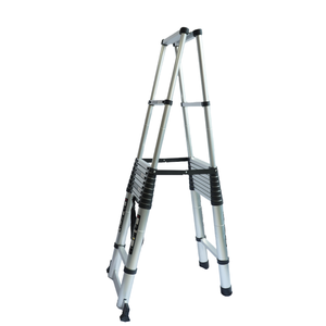 2.3+2.3メートル 8+8段 二段折りたたみ式アルミ製はしご ベストセラー多機能はしご - Product Image 1