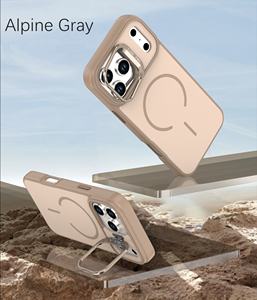 GSCASE Vente en gros Support d'objectif magnétique de luxe Étui <span class=keywords><strong>orange</strong></span> mat pour iPhone 17 Pro Max - Product Image 4