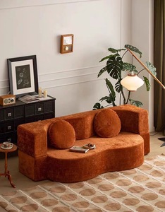 Canapé d'angle extensible de luxe pour salon, avec dossier en éponge haute résilience à effet ondulé, garnissage en éponge, collection de meubles de luxe - Product Image 3