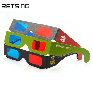 Grosir kacamata kertas merah biru Logo kustom untuk menonton film 3D - Product Image 1