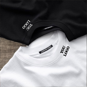 Camiseta Corta de Cuello Redondo con Logotipo Personalizado de la Mejor Calidad de Europa, Manga Corta, Cintura Alta, Color Sólido Informal, 100% Tejido de Punto - Product Image 2