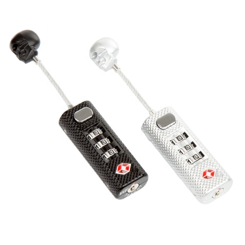 Color custom small size personalized backpack suitcase TSA password customs lock Dial Combination Cable/Chain