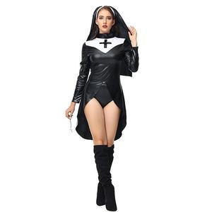 Costume de cosplay de nonne sexy pour Halloween, tenue de scène pour femme adulte, déguisement de jeu de rôle - Product Image 1