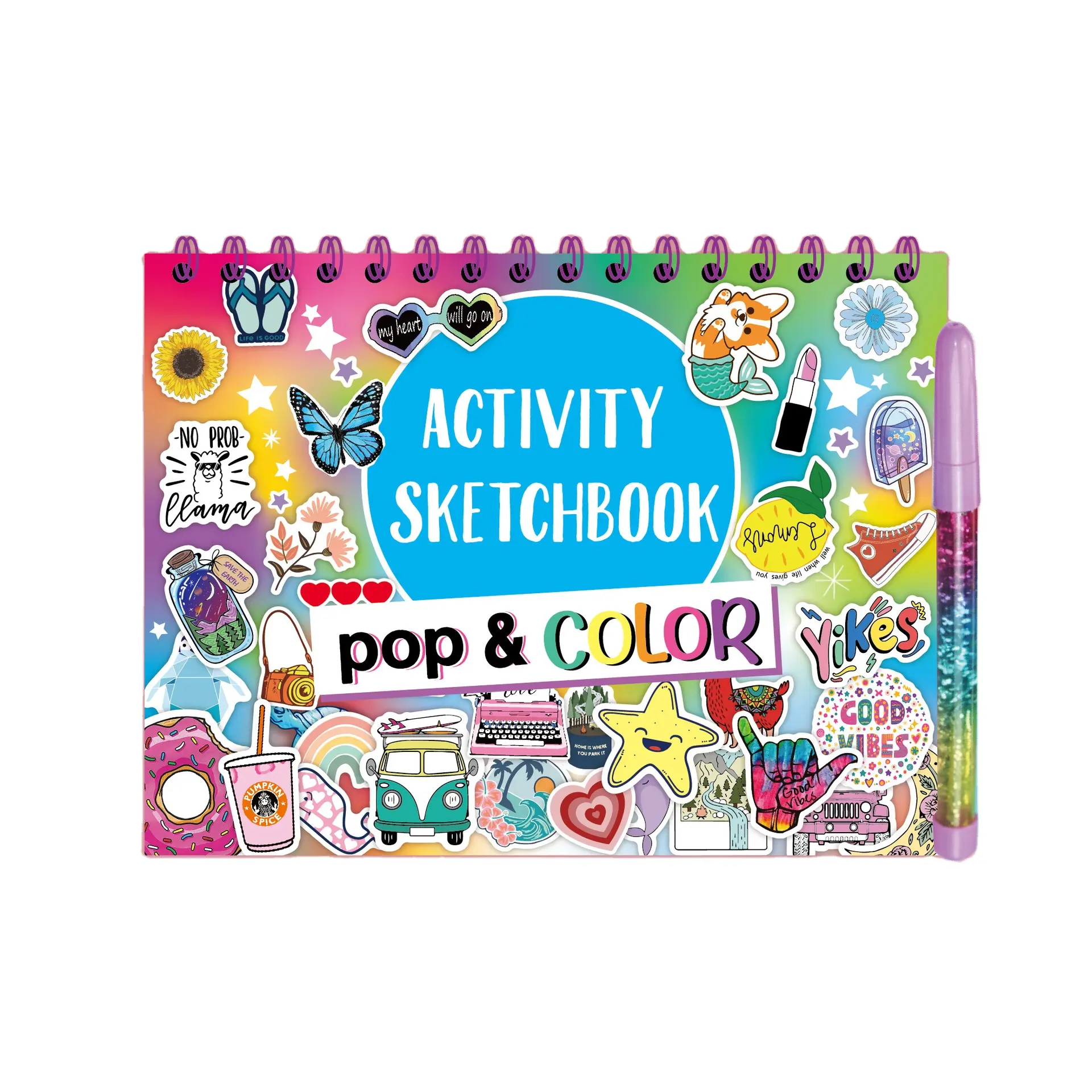 2024 Aktivität individuelles Zeichnen Malbuch-Set für Kinder Vintage Kunst Handwerk Planer Album Tagebuch Aktivität Zeichnen malen b