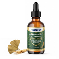 SPL OEM Vitamines Ginseng Ginkgo Biloba Extrait Liquide en Gouttes Boissons Complément Cérébral Extrait Liquide de Ginkgo Biloba et de Ginseng