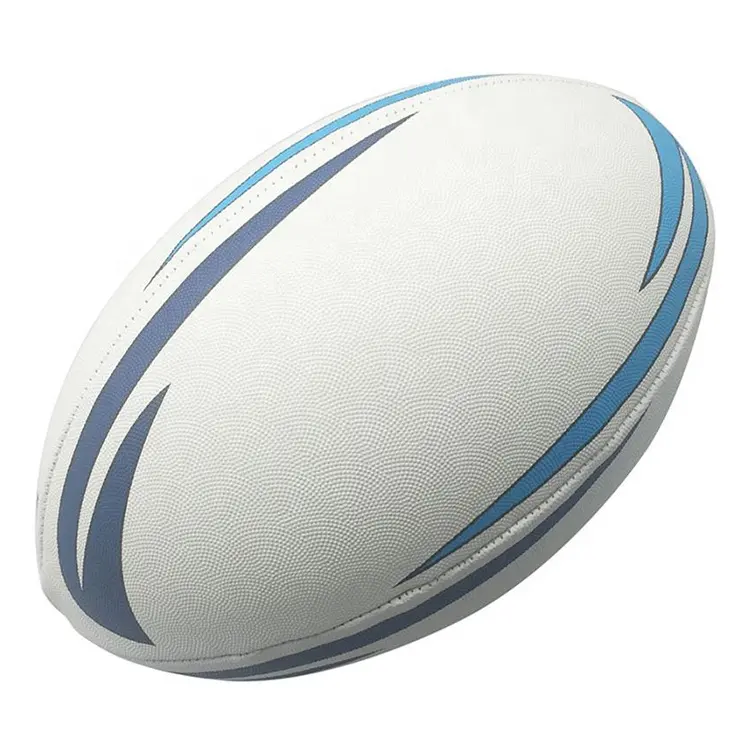 Pelota de fútbol americana cosida a máquina, Balón de rugby blanco, PU, PVC, tamaño 9, 6, 3, 1