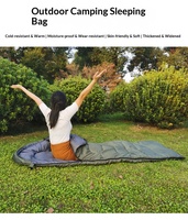 Sac de couchage d'extérieur extra-épais uni, style enveloppe, quatre saisons, universel, résistant à la saleté, pour les voyages et les siestes en intérieur
