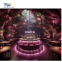 Comptoir de bar de restaurant rond moderne de luxe avec des designs personnalisables, matériau en surface solide coréen pour bar à domicile et utilisation hôtelière