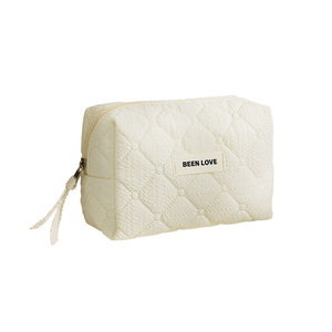 Speed And Constancy <b>Makeup</b> Bag Off White Portable Cosmetic Storage <b>Case</b> For Travel Beauty Toiletries - Product Image 5