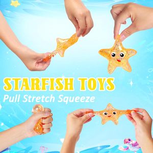 Boules de sucre malté en forme d'étoile de mer en TPR, jouet sensoriel à remontée lente, balle à presser anti-stress pour enfants, idéal pour les fêtes - Product Image 2