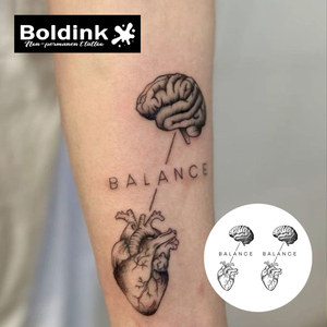 Tatuaggio Semipermanente Impermeabile Personalizzato Boldink con Scritte Estetiche Anatomiche a Tema Cuore, Cervello, Equilibrio, Braccio, <span class=keywords><strong>Avambraccio</strong></span> e Polso - Product Image 3