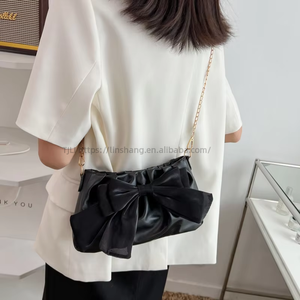 Popular Small Bag for Women New Fashionable Casual Crossbody Bag Cute Bow Single <b>Shoulder</b> Underarm Bag - Product Image 4