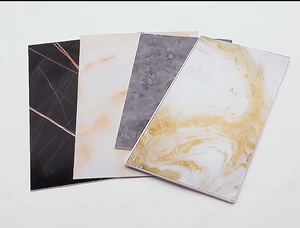 Hiện đại thân thiện với môi vật liệu linh hoạt SPC đá cẩm thạch tường Bảng điều khiển Hội Đồng Quản Trị/UV lớp phủ + PE bảo vệ PVC nhựa tấm đá cẩm thạch - Product Image 2