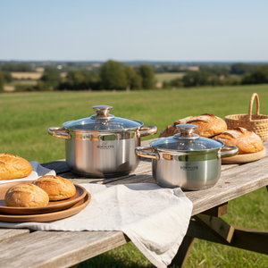 Meilleures ventes d'ustensiles de cuisine commerciaux en acier inoxydable Ensembles de casseroles à faible teneur en sauce Cuisine à <span class=keywords><strong>induction</strong></span> Cuisine Design minimaliste - Product Image 5