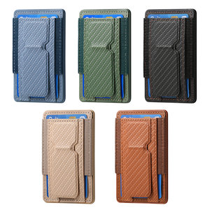 เคสโทรศัพท์ iPhone คาร์บอนไฟเบอร์แบบพับได้ พร้อมช่องใส่บัตรแบบยืดหยุ่น - Product Image 3