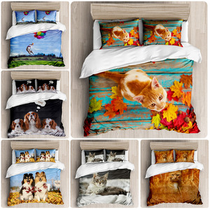 Aoyatex jogo de cama 3d, conjunto de cama para gatinhos e filhotes, capa de edredão, capa de edredon - Product Image 6