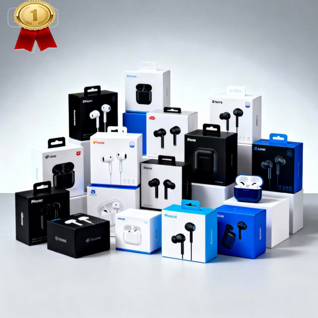 2025 Empty Paper Gift Boxes Customized Earphone Pods Earphone Packaging with Paper Insert Earphone Box Earbuds Box Manufacturer