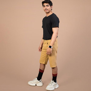Regular Fit Breathable Quick Dry Eco-Friendly 100% Cotton Solid Men <b>Jeans</b> <b>Shorts</b> Mid <b>Waist</b> <b>High</b> Street Classic Style Daily Use - Product Image 2
